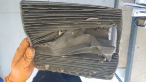 Dirty cabin filter