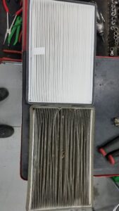 Dirty cabin filter